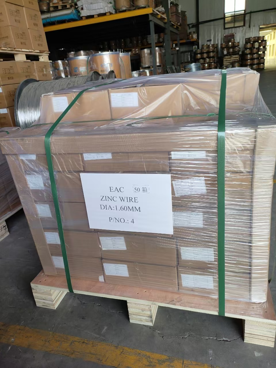 Zinc wire export packing